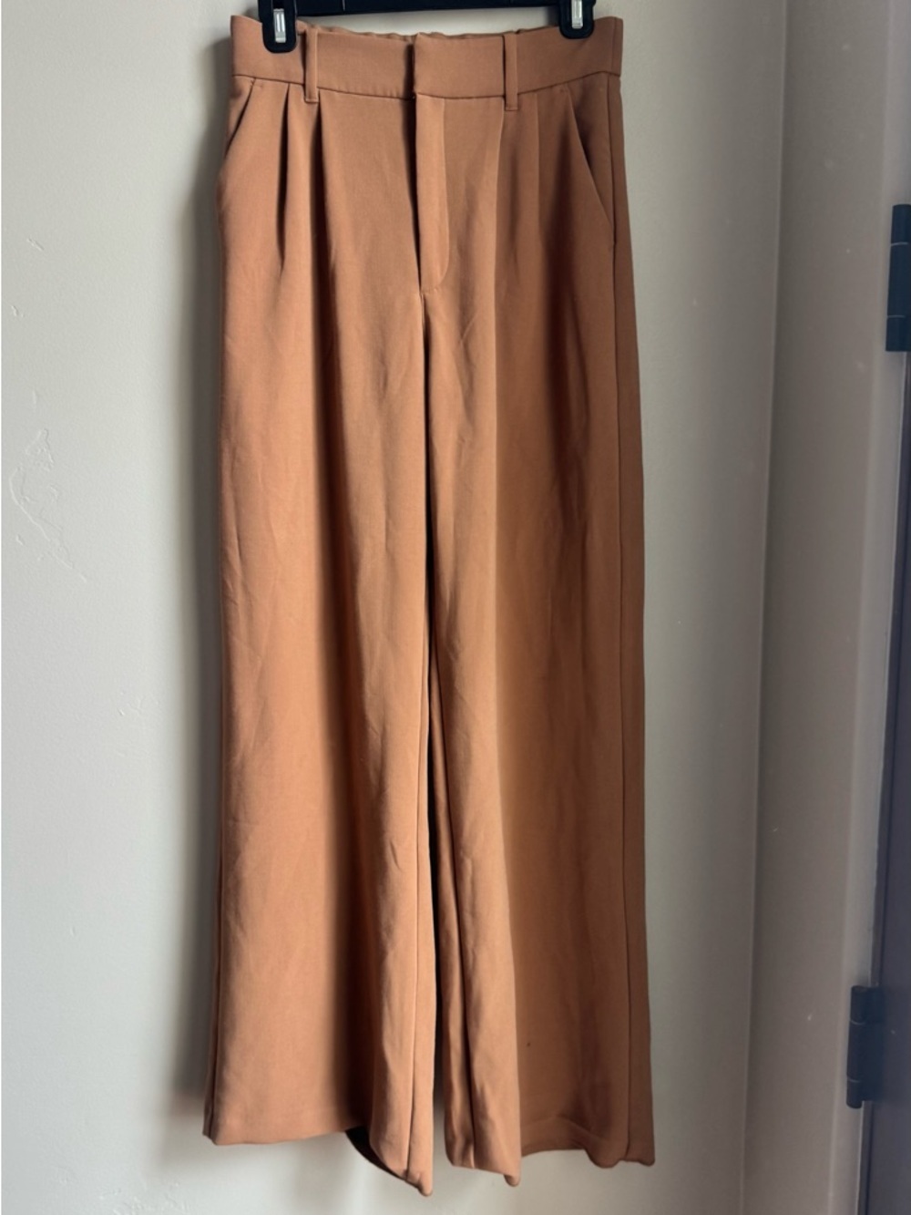 Abercrombie Sloane Tailored High Waisted Wide Leg Trousers Neutral Preppy Office - Picture 3 of 8